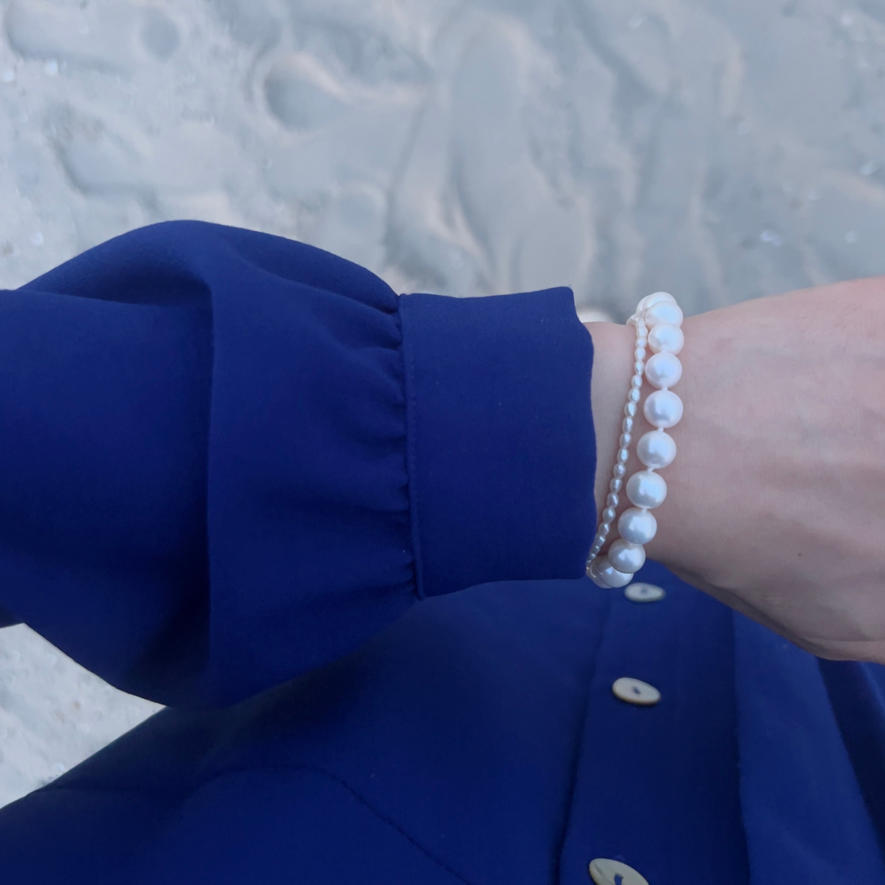 OLIVIA Ronde Zoetwater Parel armband