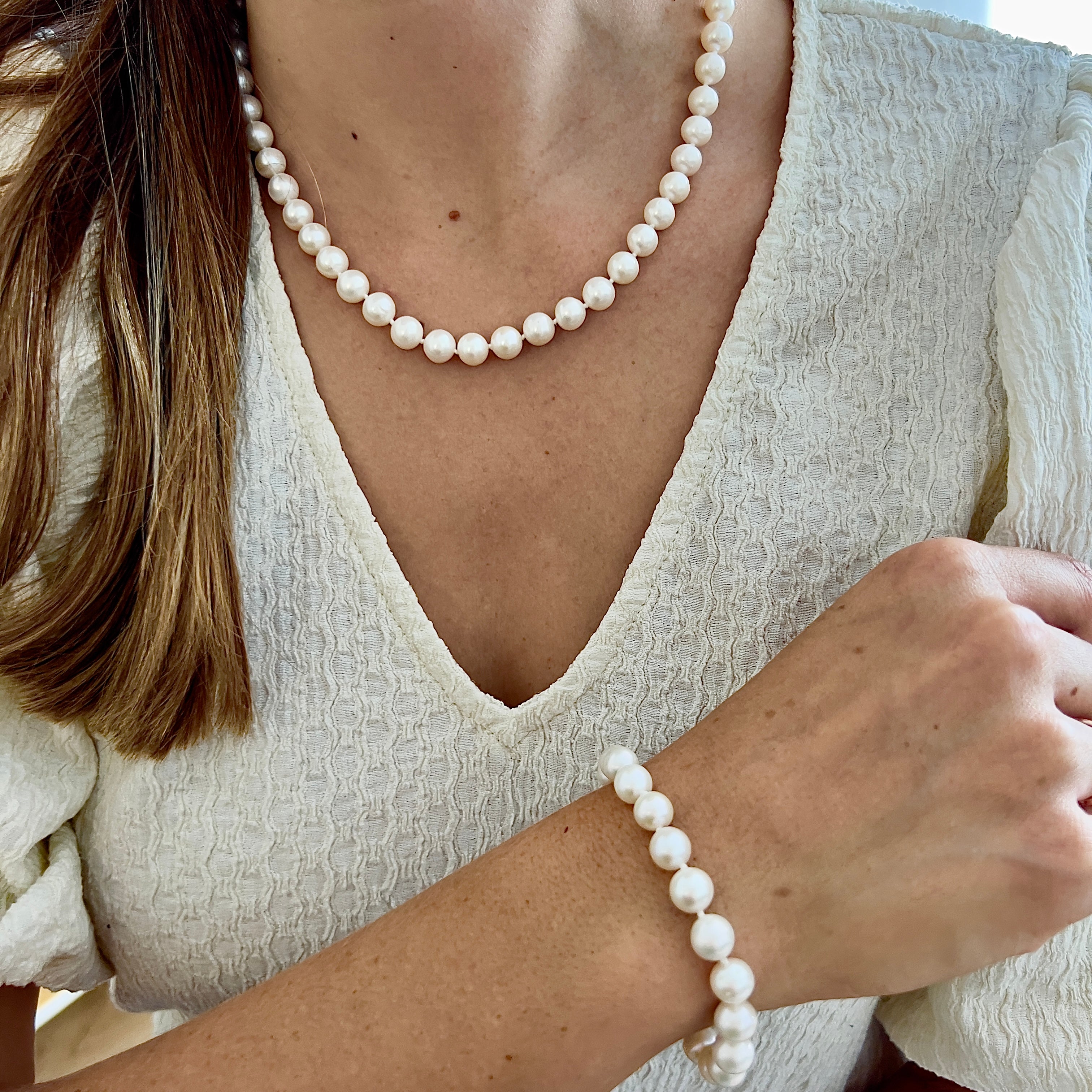 OLIVIA Ronde Zoetwater Parel ketting