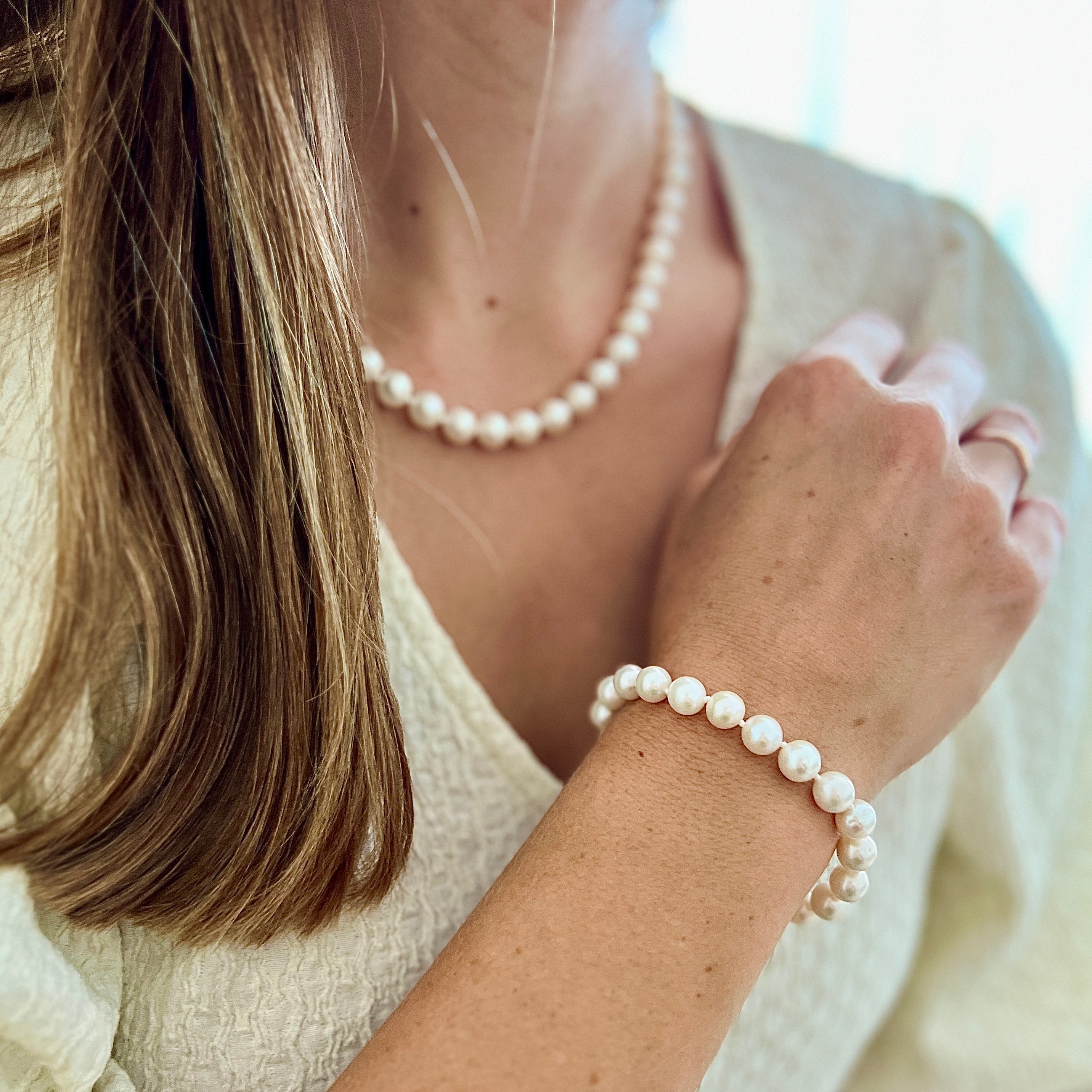 OLIVIA Ronde Zoetwater Parel armband