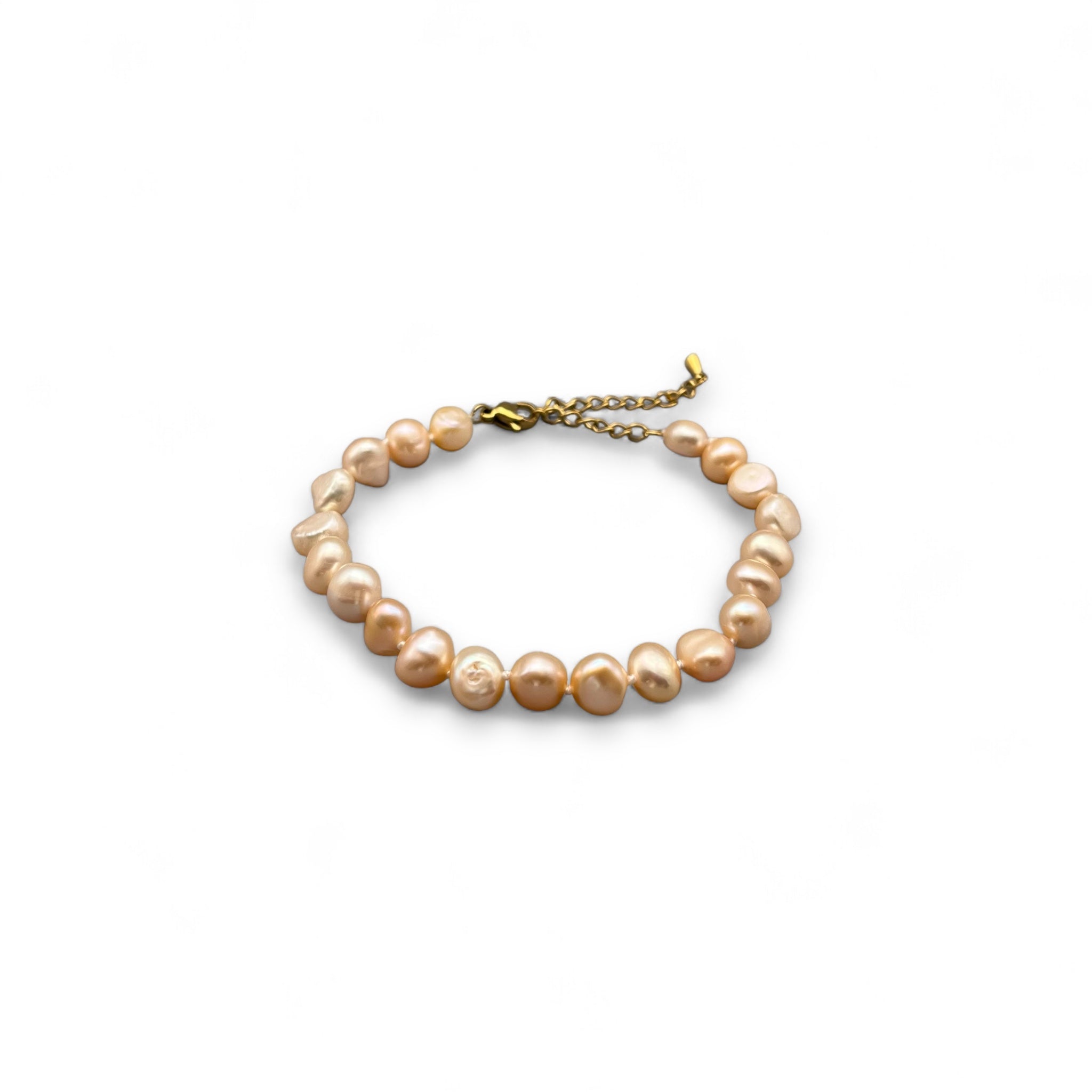 DAISY Baroque Zoetwater Parel Armband Zalmroze