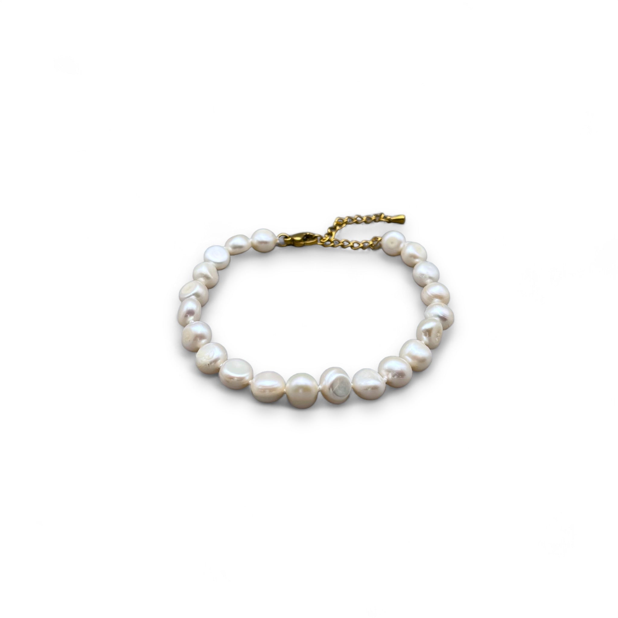 DAISY Baroque Zoetwater Parel Armband Wit